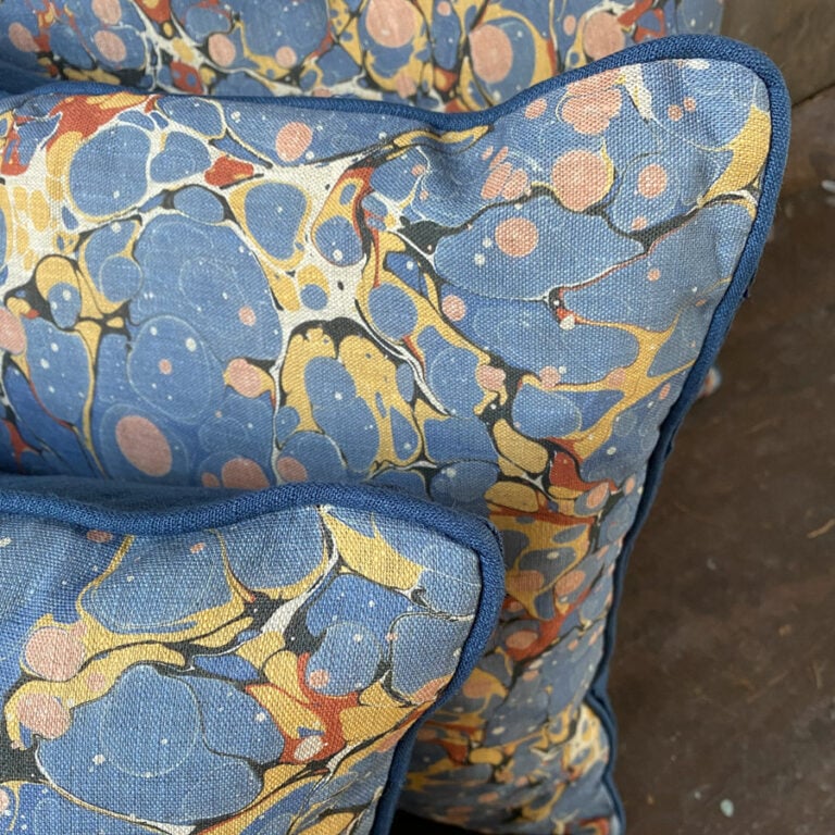 Folio 1 Linen Cushion - Blue - Image 2