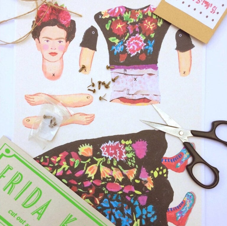 Frida Kahlo - Cut out & make paper puppet - Image 3
