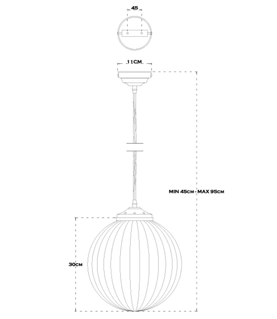 Prismatic Globe Pendant Light Large - Image 4