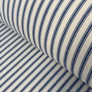 Ticking Fabric in Indigo