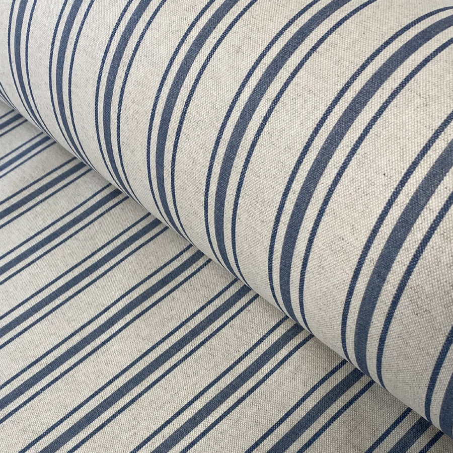 Extra Wide Blue Stripe Fabric