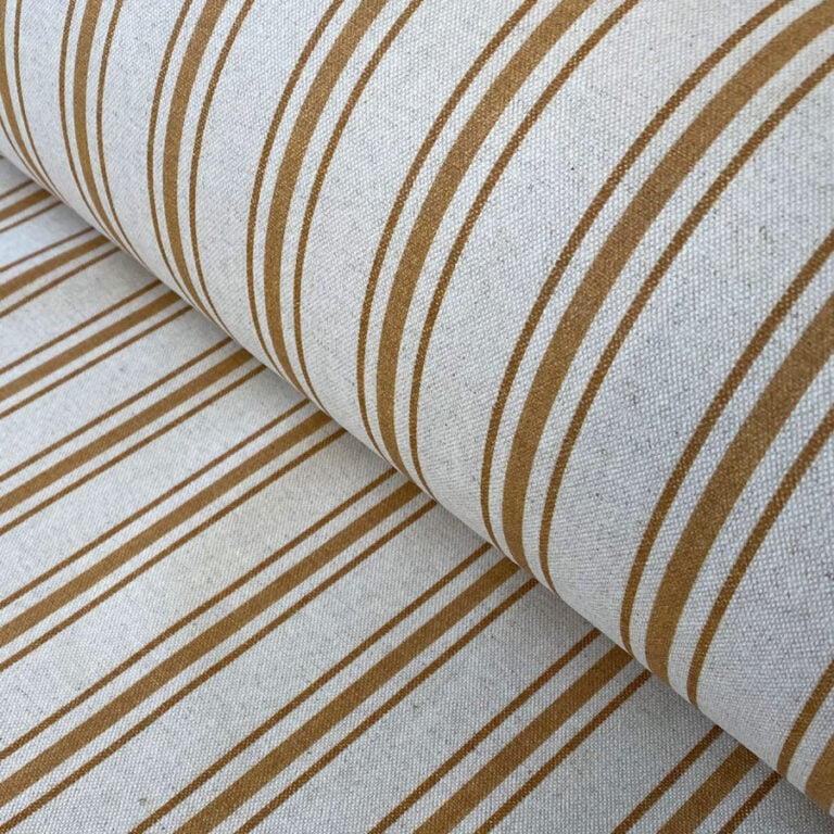 A mustard striped Extra Wide Fabric