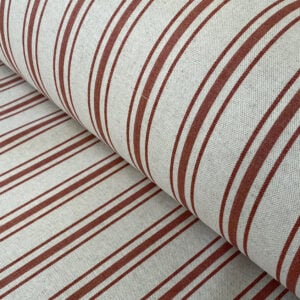 Extra Wide red Striped Fabric