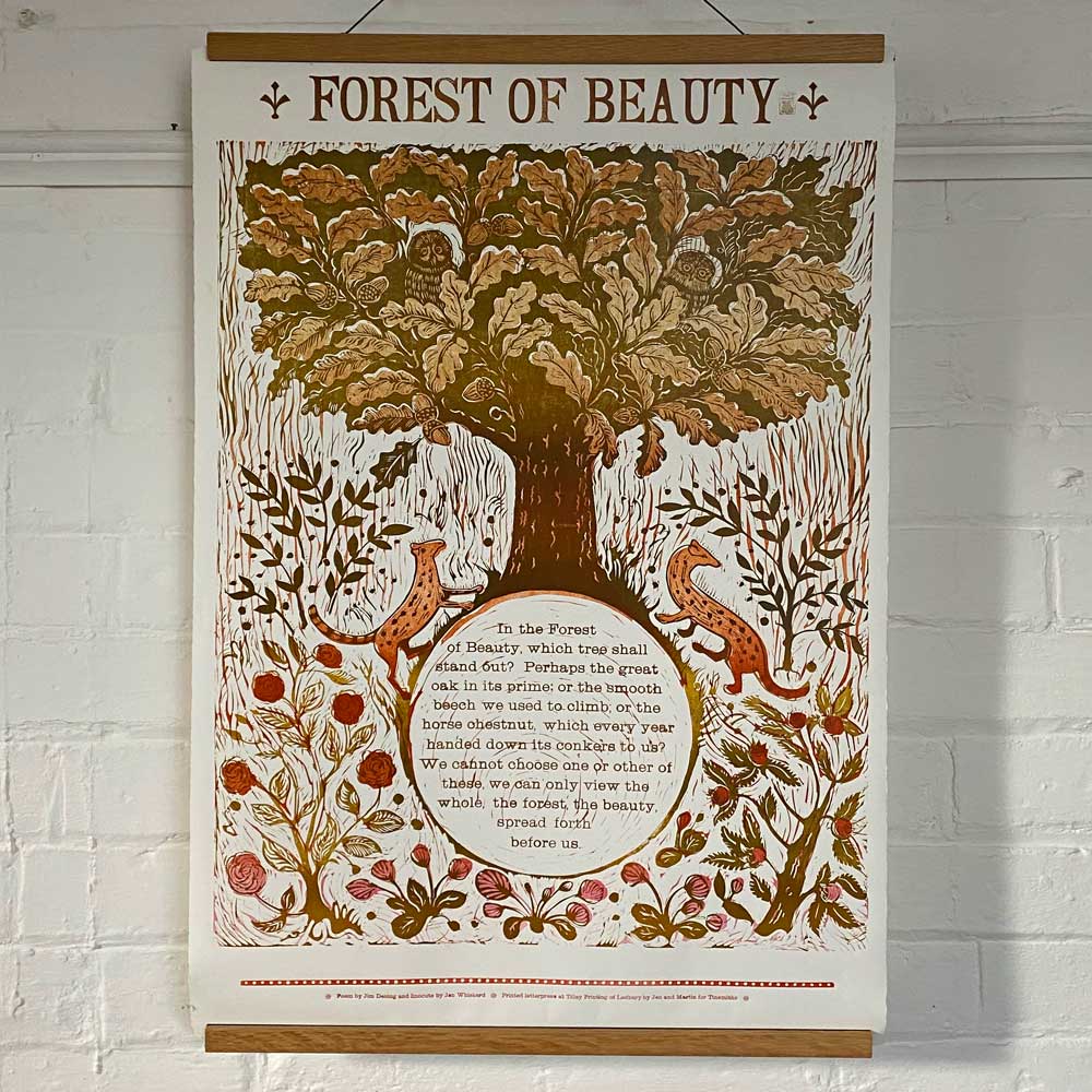 Forest of Beauty, Letterpress Poster Jen Whiskerd - Image 1