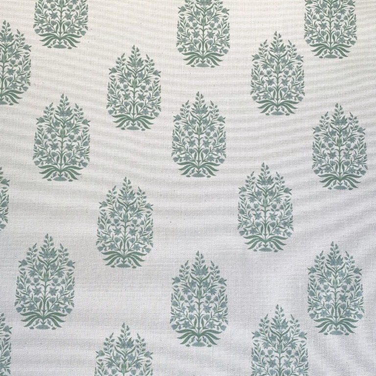 Kamala on Ivory - Soft Green and Duckegg - Image 2