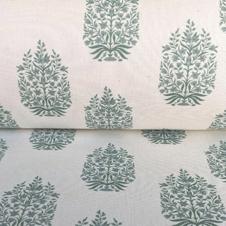 Kamala on Ivory - Soft Green and Duckegg - Image 3