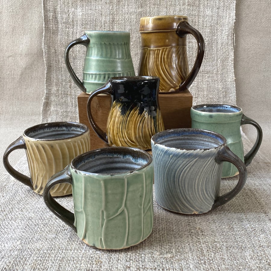 Kat Wheeler Large Mug - Green Stripe KWRM