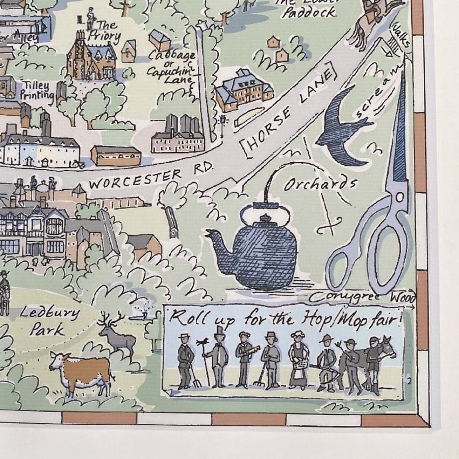 The Town of Ledbury Print by Katy Alston
