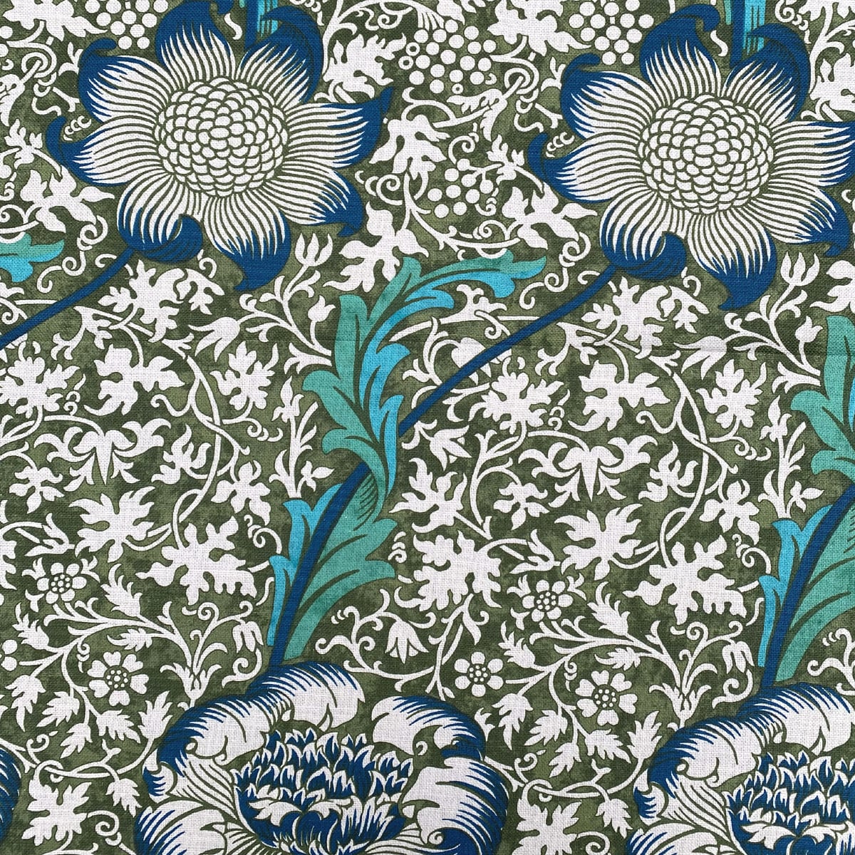 Ben Pentreath for Morris & Co: Kennett in Olive and Turquoise - Image 2