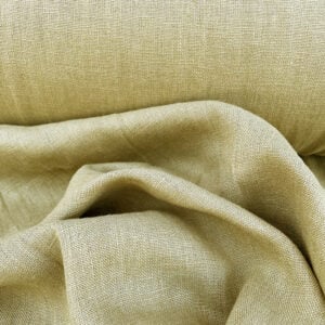 100% Linen fabric with a super soft drape in a soft khaki green. Suitable for curtains and blinds where a good drape is uppermost.