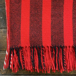 Loom Woven Single Blanket - Scarlet