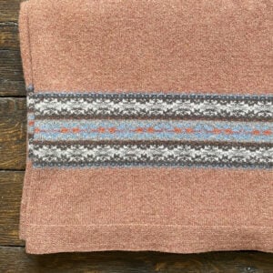Fairisle Blanket Throw - Rust