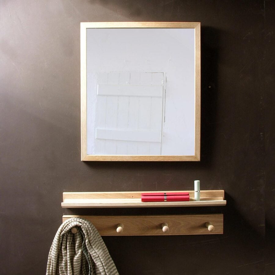 Large Oak Framed Mirror