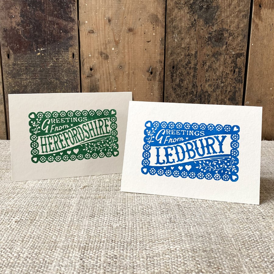 Ledbury Herefordshire - Greetings Card Set