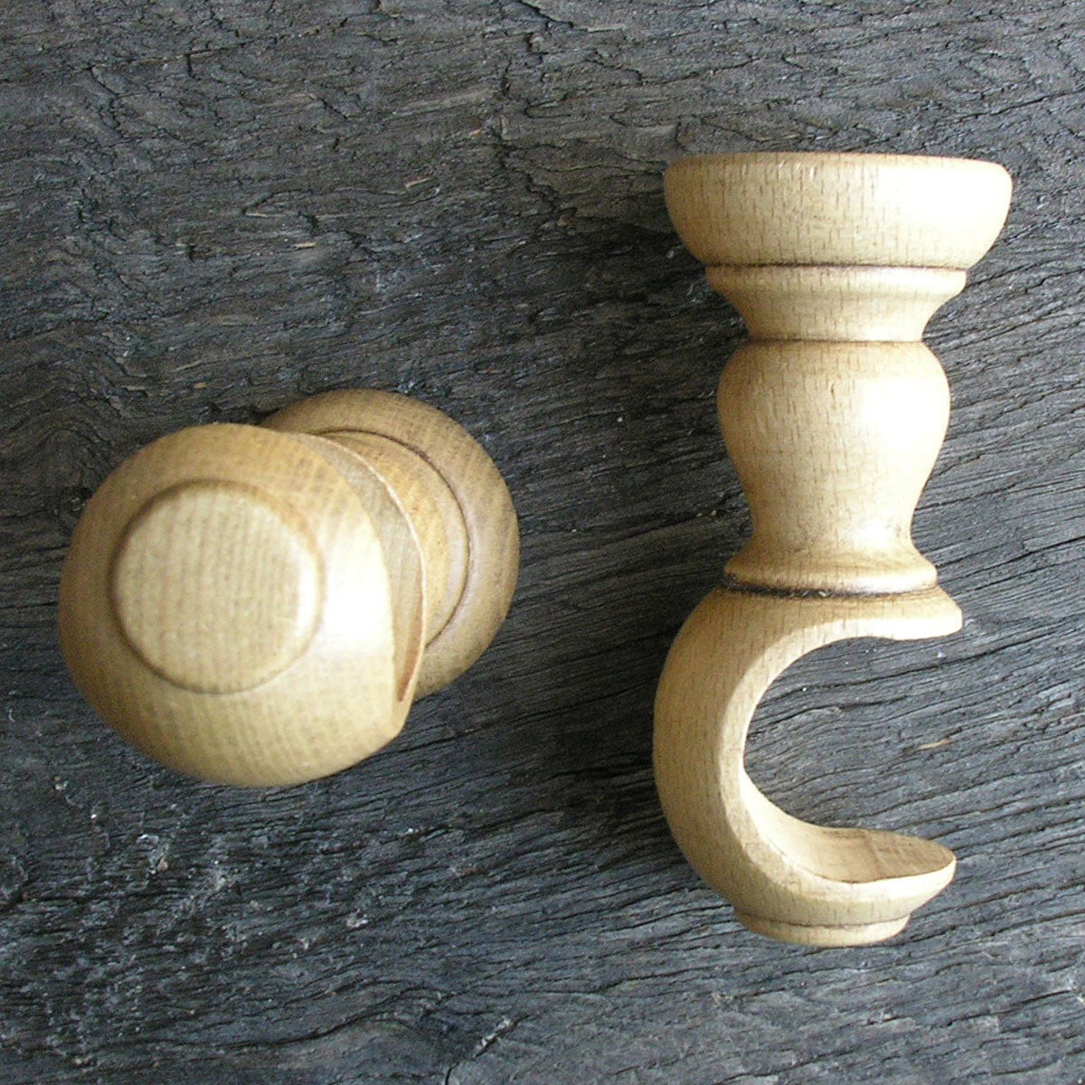 35mm Wooden Curtain Pole Set - Light Oak - Image 4
