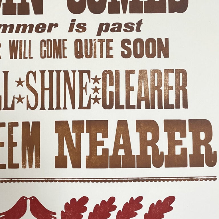 Harvest Moon Letterpress Poster - Marion Elliot - Image 3