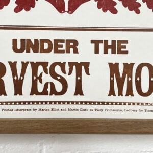 Harvest Moon Letterpress Poster - Marion Elliot - Image 4