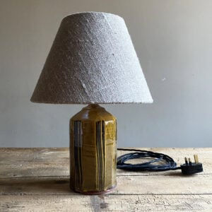 pottery lamp made in slipware