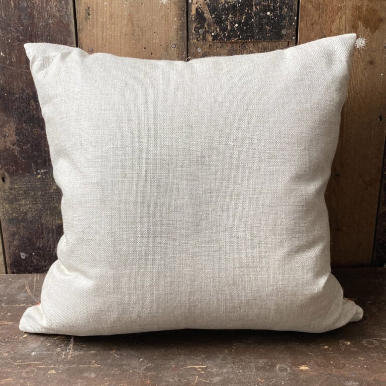 Squirrel and Sunflower Cushion - Brick Red - Image 3