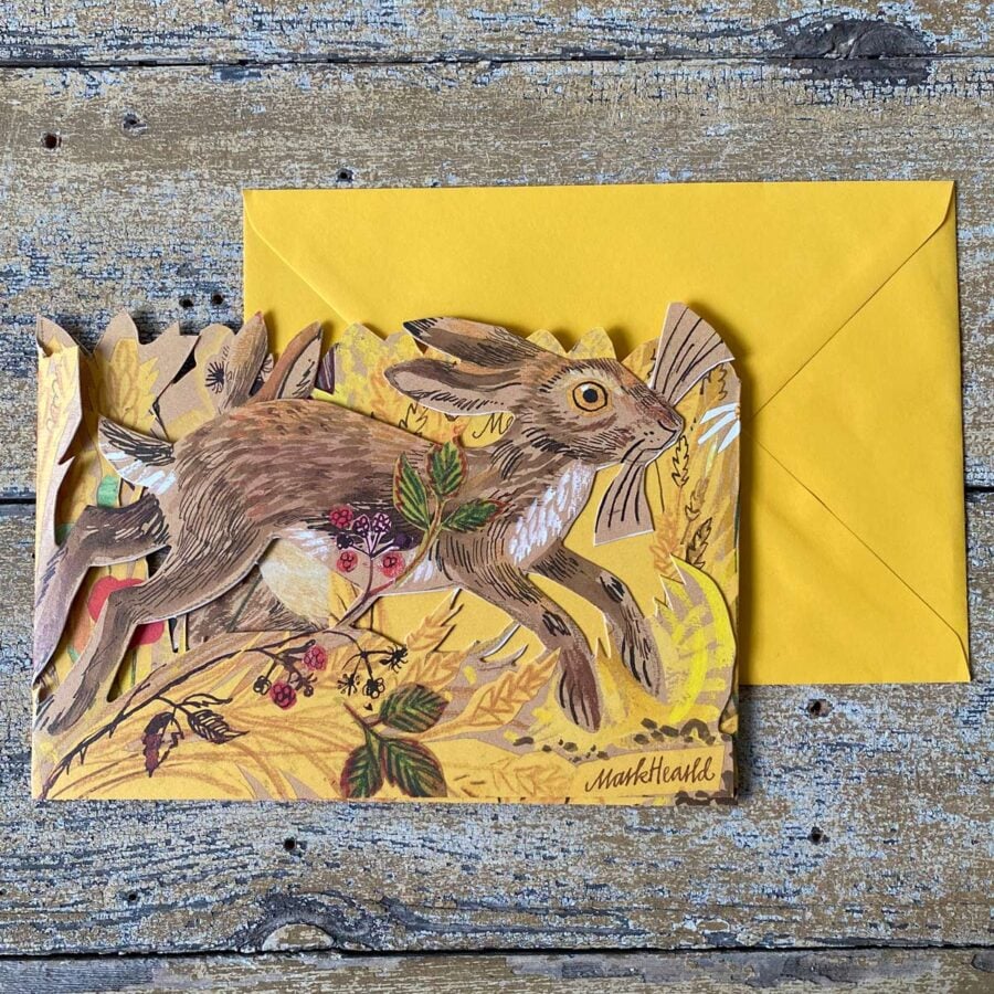 Mark Hearld Fold out Card - Hares