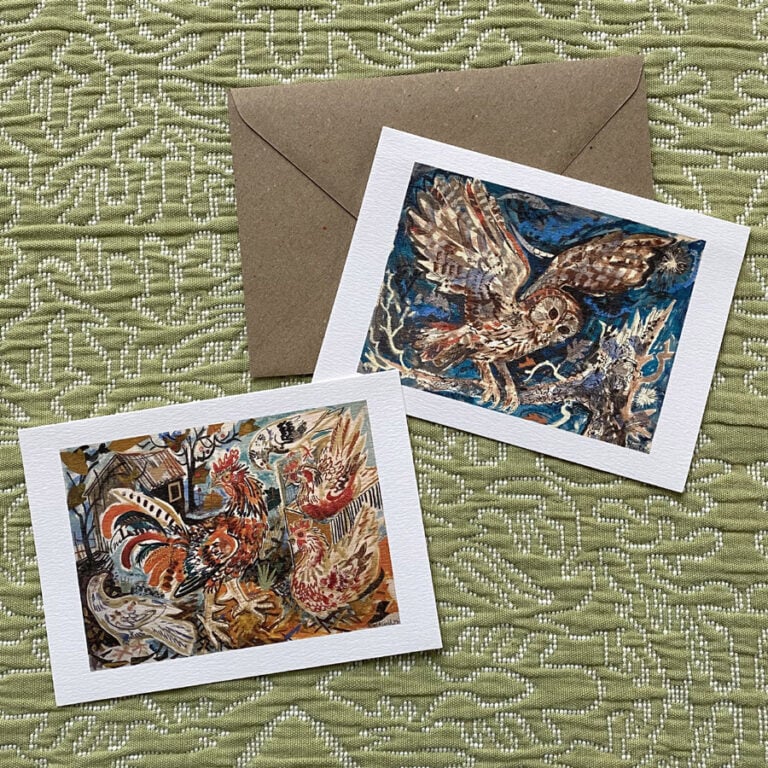 Mark Hearld Notecards - Owl and Hen - Image 2