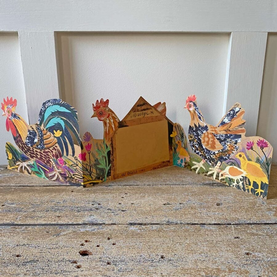 Mark Hearld Fold out Card - Chickens
