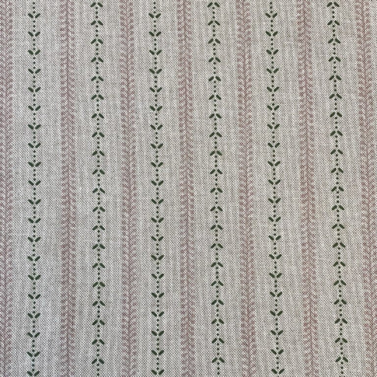 Maya Stripe Natural - Pink and Leaf Green - Image 2