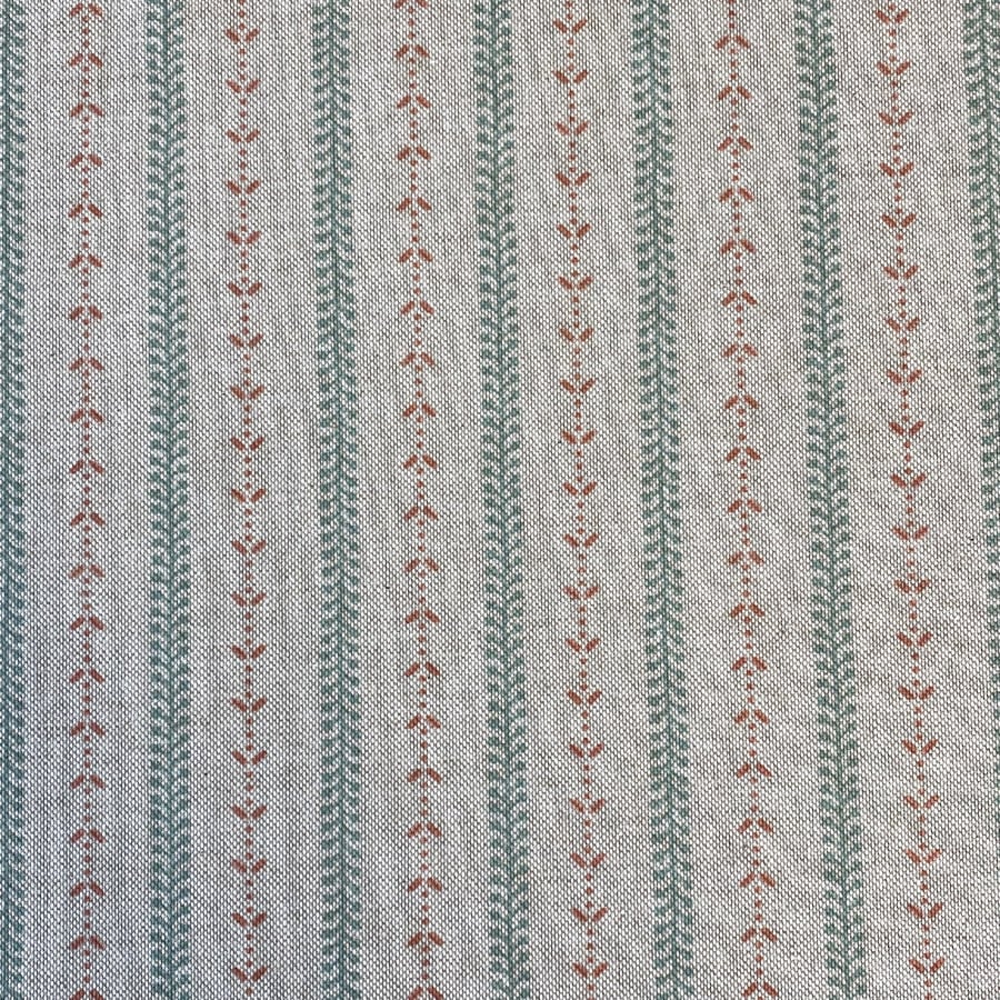 Maya Stripe Natural - Seagreen and Coral
