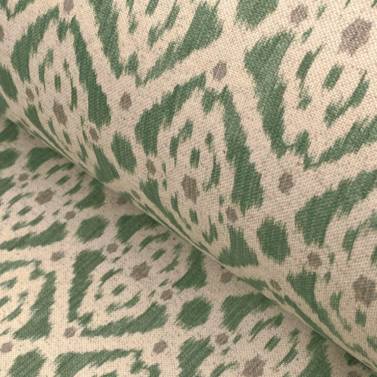 Extra Wide fabric Ikat Green