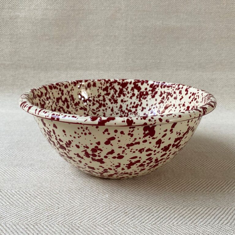 Enamelware Small Mixing Bowl - Burgundy - Image 2