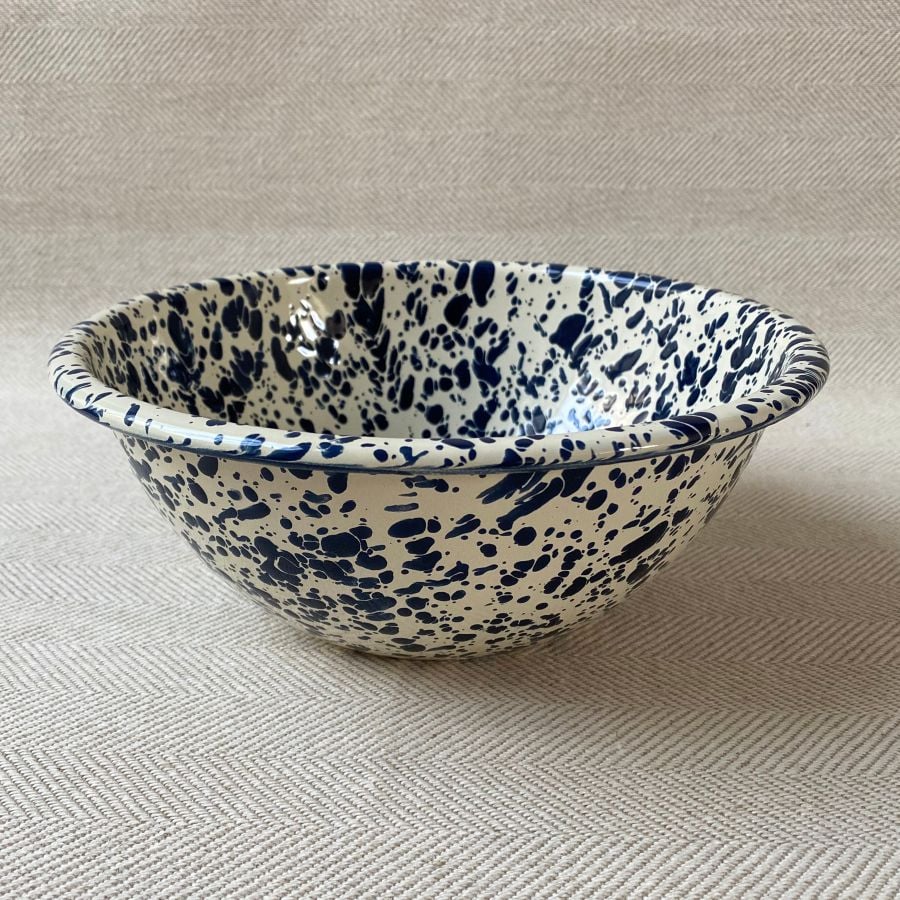 Enamelware Small Mixing Bowl - Navy