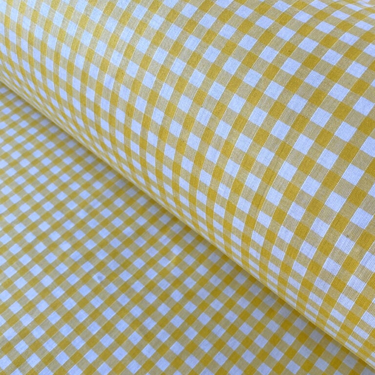 Narrow Vichy Check Gingham - Sunshine Yellow