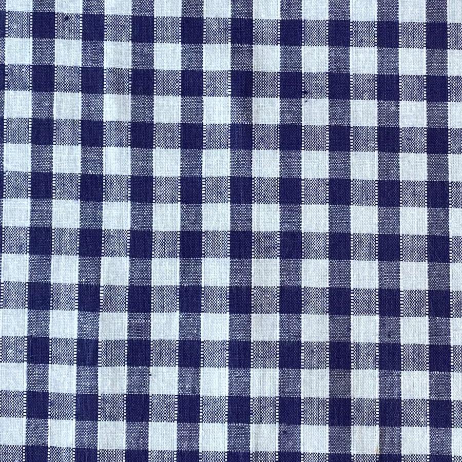 Narrow Vichy Check Gingham - Navy