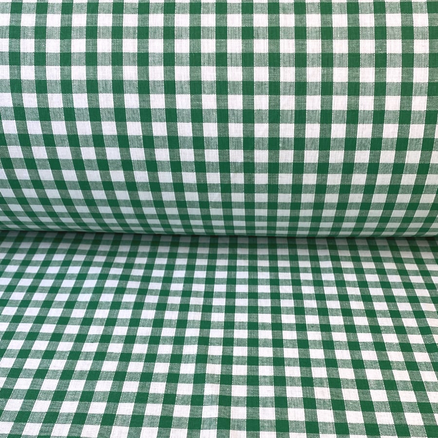 Narrow Vichy Check Gingham - Emerald Green