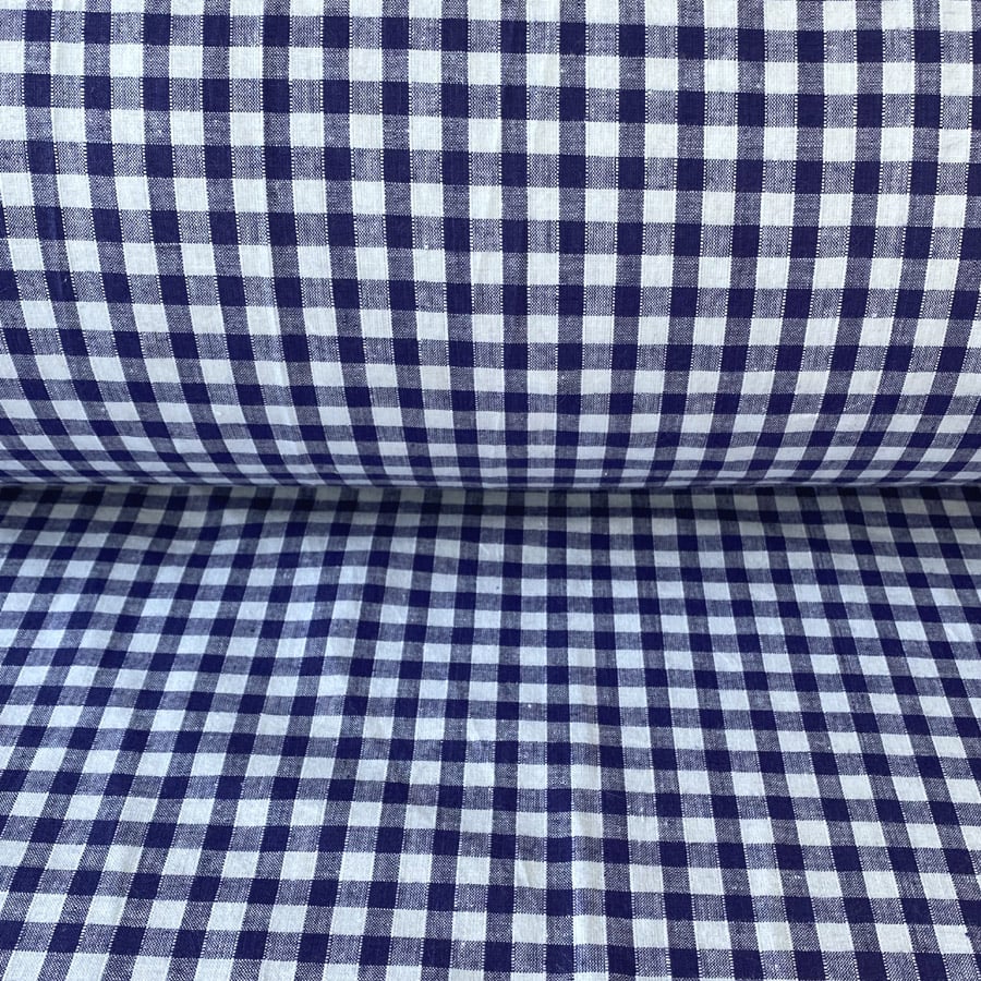 Narrow Vichy Check Gingham - Navy