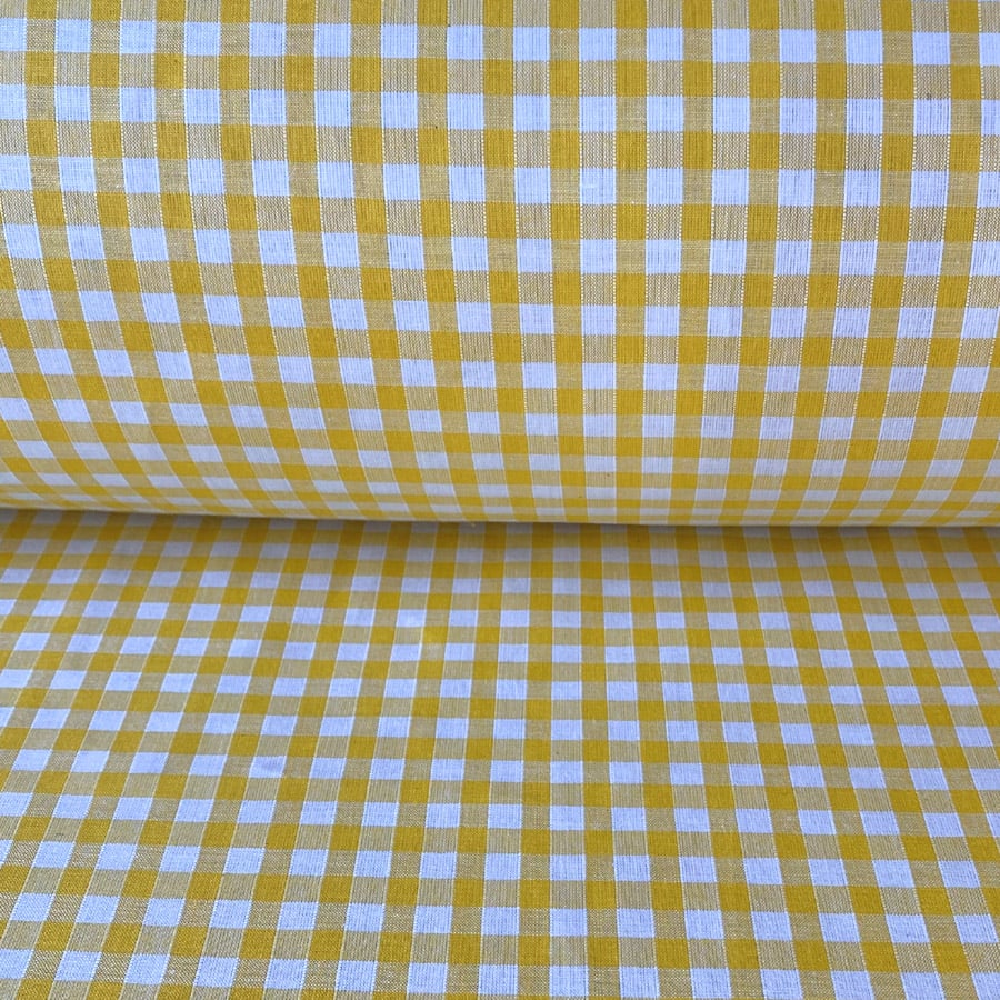 Narrow Vichy Check Gingham - Sunshine Yellow