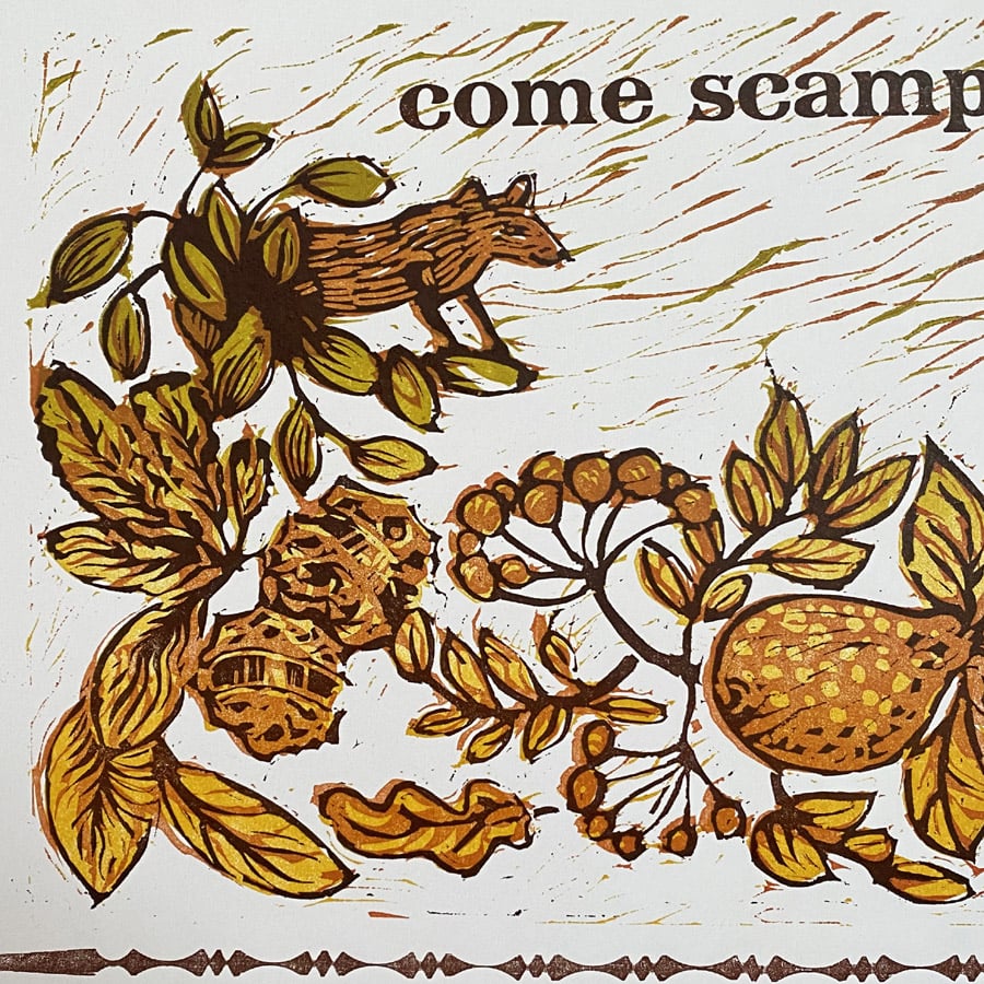 Oh, September Letterpress Poster Jen Whiskerd