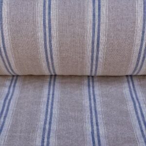 Washed Linen Oland Stripe - Denim Blue - Image 3