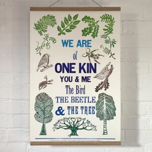 One Kin Letterpress Poster - Nicola Davies - Image 1