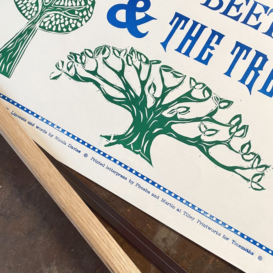 One Kin Letterpress Poster - Nicola Davies