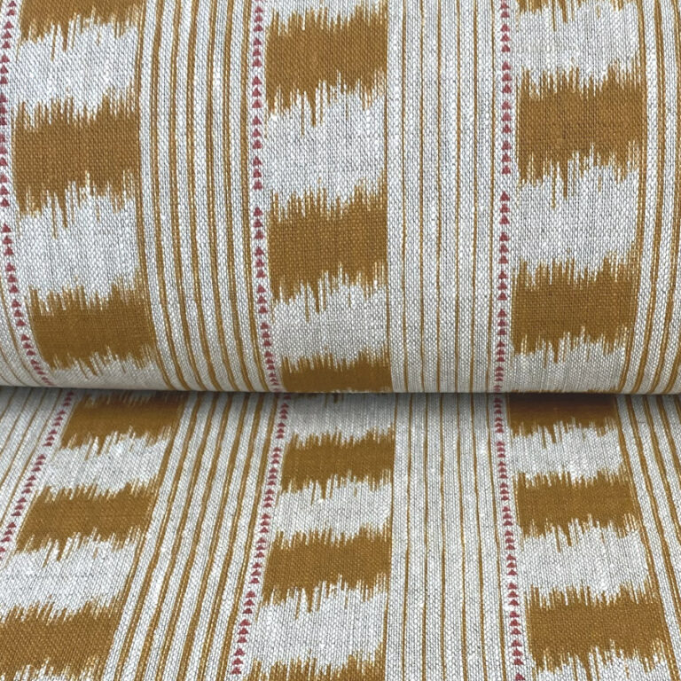 Otto Linen Stripe - Cinnamon - Image 3