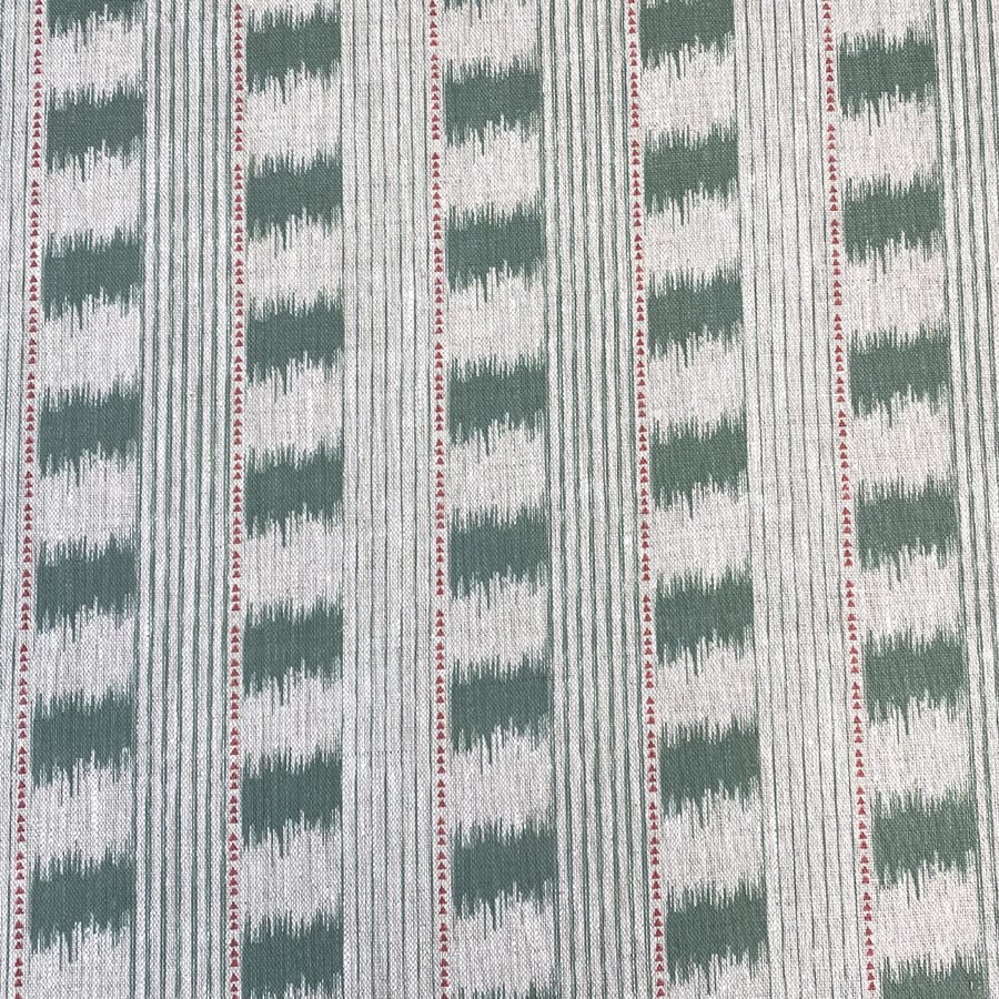 Otto Linen Stripe - Forest Green