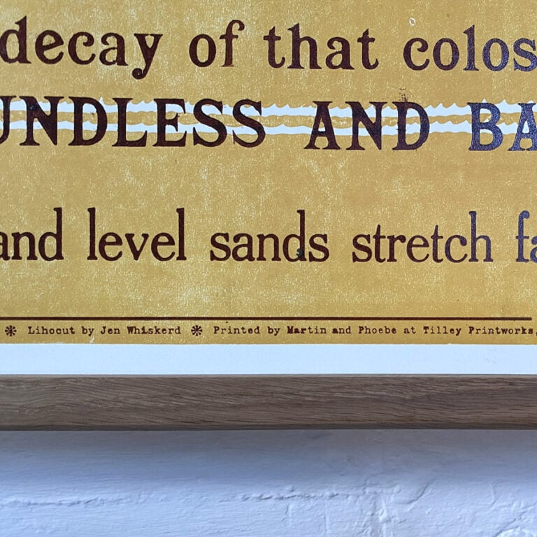 Ozymandias, Letterpress Poster - Image 3