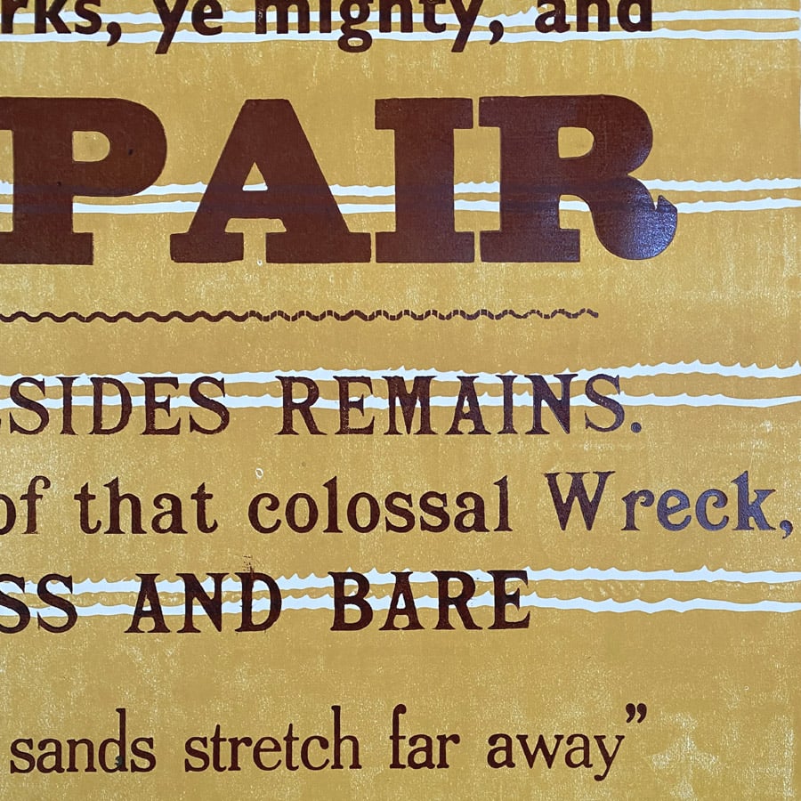 Ozymandias, Letterpress Poster