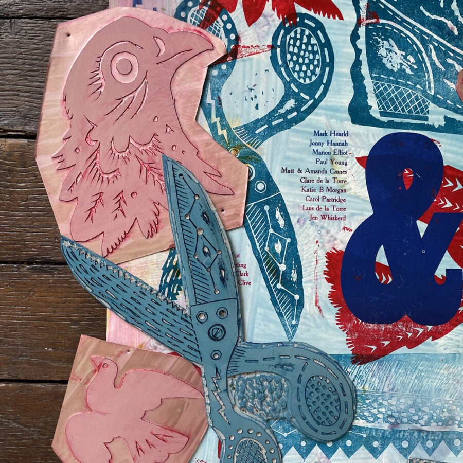 Paper Cut Pigeons & Brass Boots Poster - No.15