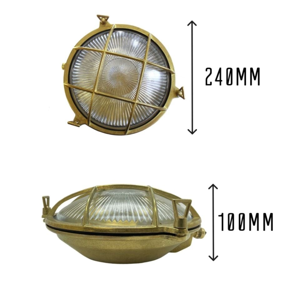 Large Brass Porthole Bulkhead
