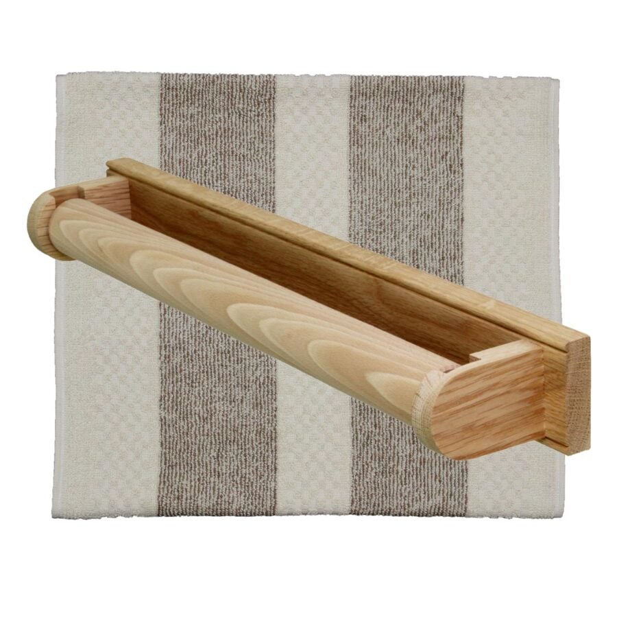 Oak Roller Towel Rail