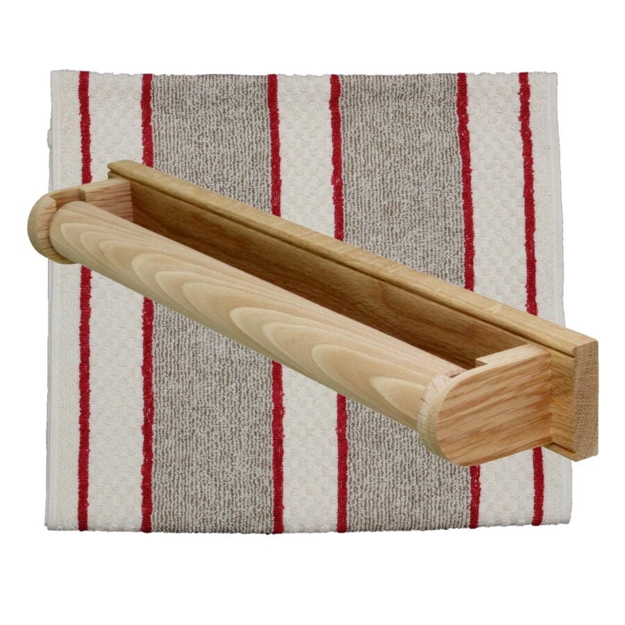 Oak Roller Towel Rail
