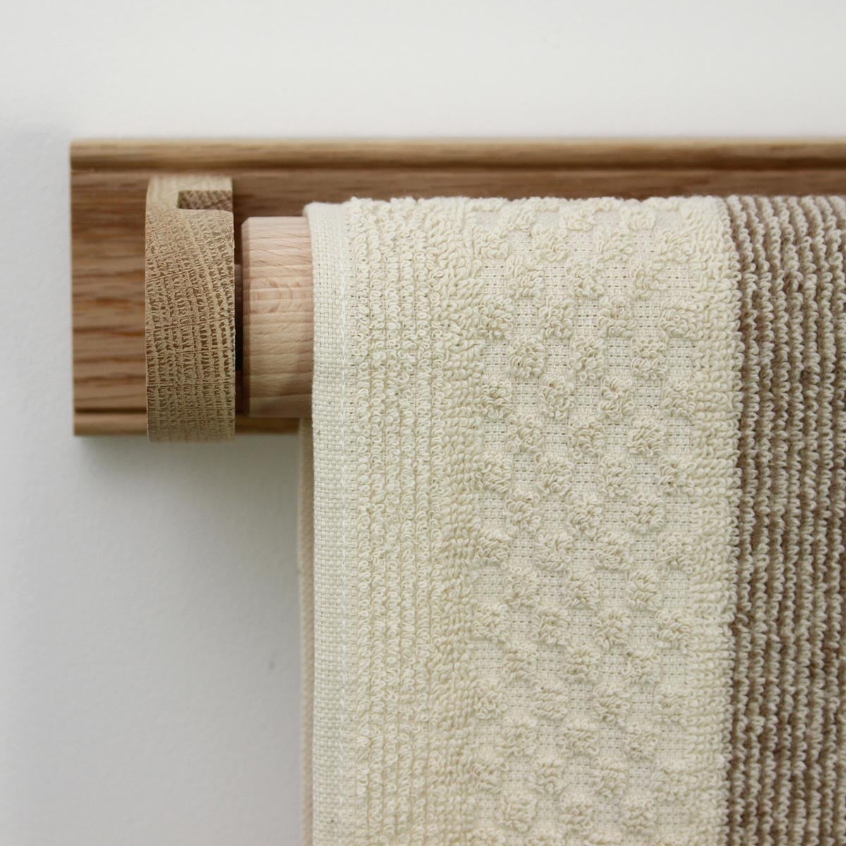 Oak Roller Towel Rail - Image 3