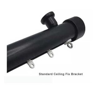 Straight Round Metal Curtain Track - Oyster - Image 5